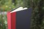 Preview: Writing and notebook black, with red linen